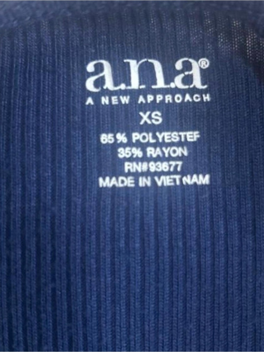 a.n.a Navy Long-Sleeve Cowl Neck Top - Picture 2 of 4